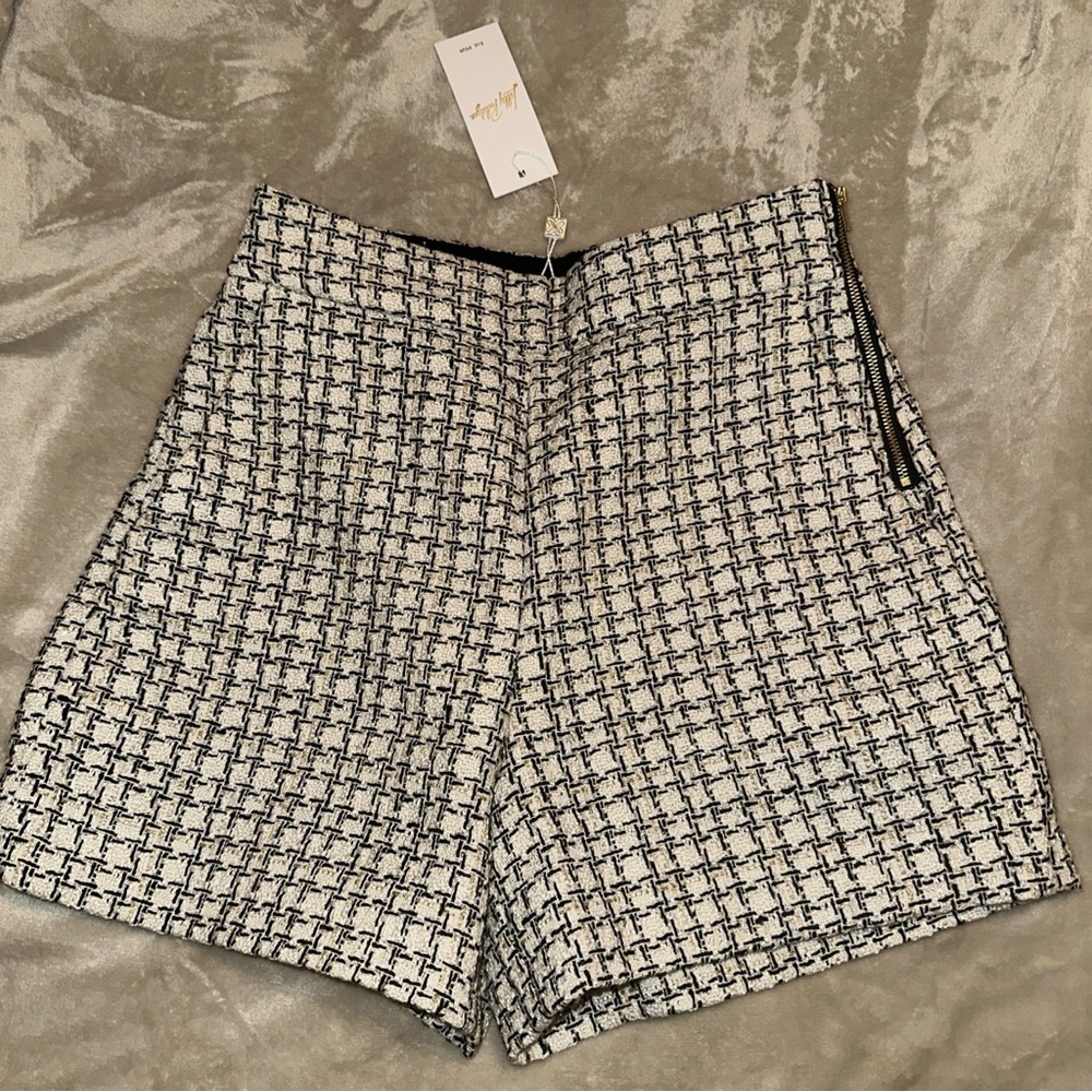 Lilly Pulitzer Sarissa Boucle Short Size 0 Tweed Metallic Thread Accents NWT